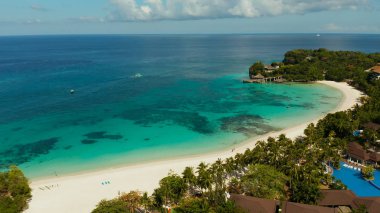 Beyaz kumlu plajlı Boracay Adası, Filipinler