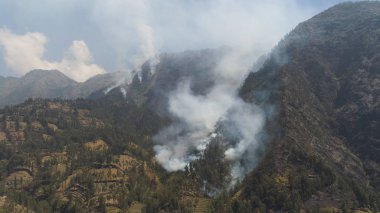 Dağlarda orman yangını