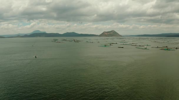 Volcan Taal dans le lac. Tagaytay, Philippines. — Video