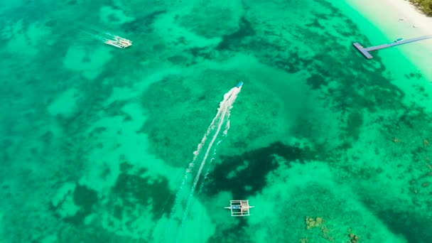 Wyspa Azure Lagoon Wyspa Boracay, Filipiny. — Wideo stockowe