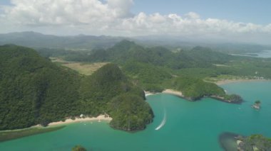 Caramoan Adaları Deniz Burnu, Camarines Sur, Filipinler.
