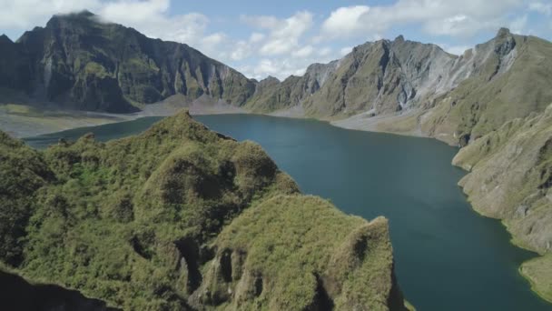 Crater Lake Pinatubo, Filipijnen, Luzon. — Stockvideo