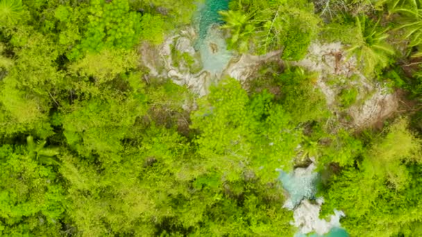 Prachtige tropische waterval Filippijnen, Cebu — Stockvideo