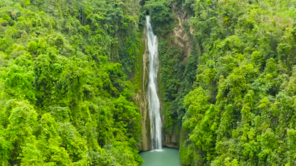 Hermosa cascada tropical Filipinas, Cebú — Vídeos de Stock