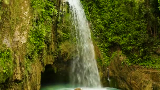 Bela cachoeira tropical Filipinas, Cebu — Vídeo de Stock