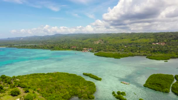 Kék tenger és trópusi szigetek. Bohol, Fülöp-szigetek. — Stock videók