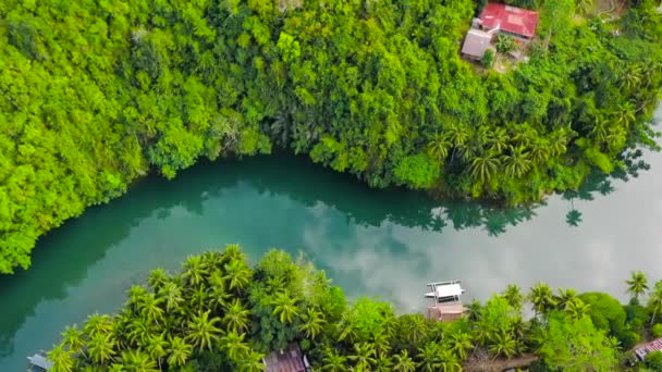 Der Fluss Loboc im Dschungel. Bohol, Philippinen. — Stockvideo