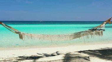 Kumsal ve tropikal deniz. Panglao Adası, Filipinler.