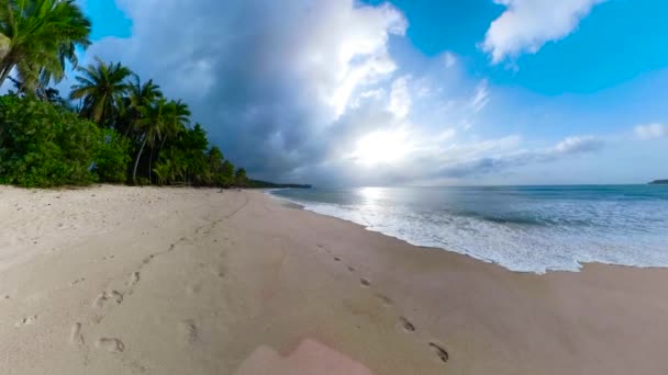 Tropisch eiland met strand. Filippijnen. — Stockvideo