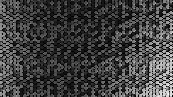 Soyut gri altıgen bilim kurgu bal peteği geometrik arka plan. 3d oluşturma — Stok fotoğraf