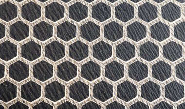 Yapışmayan tava yüzeyinin süper makro fotoğrafı..