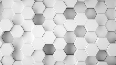 Soyut gri altıgen bilim kurgu bal peteği geometrik arka plan. 3d oluşturma