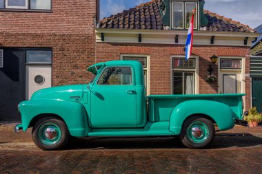 Chevrolet 3100 Klasik Araba Ulusal Eski Zaman Günü 2025 Alphen aan den Rijn, Hollanda