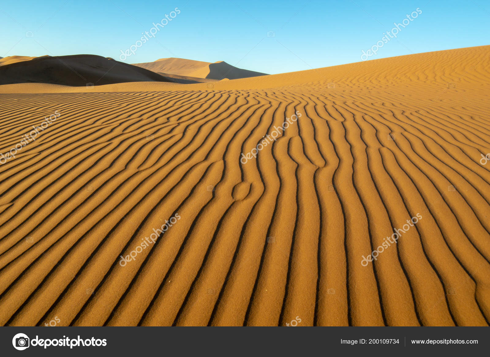 Long Wind Formed Ripples Shadow Defined Edges Dunes Hidden Vlei — Free