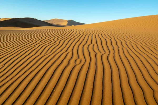 Длинный Ветер Образует Рябь Определенными Тенью Краями Дюнах Соссуслие Намибия — Бесплатное стоковое фото
