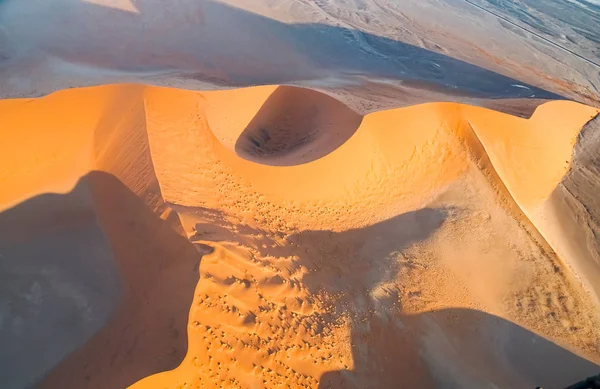 Paysage Aérien Depuis Hélicoptère Touristique Survolant Les Dunes Les Environs — Photo