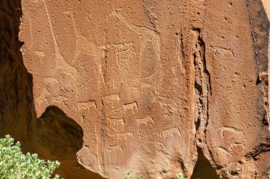 Hayvanların Unesco Dünya Mirası Site Twyfelfountain Namibya Afrika rock sanat gravür