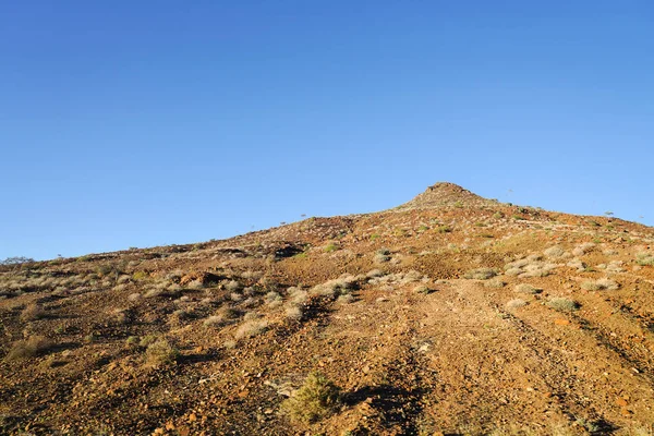 Stony Pinnacle Scrubby Vegetation Blue Sky Namibia — Stock Photo, Image