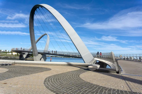 Perth Australia Mai 2018 Moderne Architektonische Form Der Elizabeth Fußgängerbrücke — Stockfoto