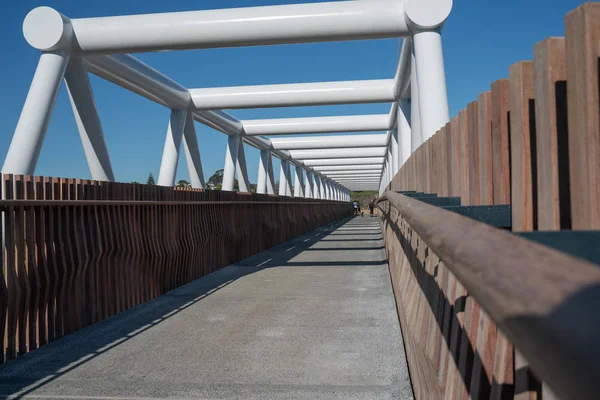 Tauranga Neuseeland August 2018 Weiße Stahlbrücke Takatimu Drive Overbridge Ist — Stockfoto