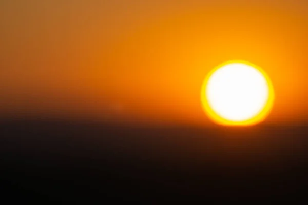 Cielo Goilden Iluminado Por Gran Orbe Dorado Sol Poniente Final — Foto de Stock