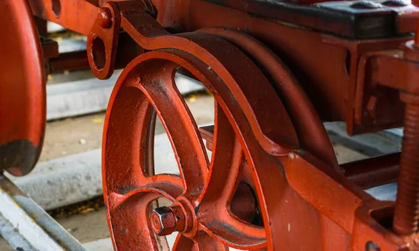 Primo Piano Del Materiale Rotabile Ferroviario Obsoleto Vecchio Stampo Trasporto — Foto Stock