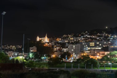 Gece vakti şehirde, Wellington, Yeni Zelanda.