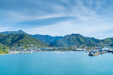 Turistik İlçesi Picton Kraliçe Charlote ses Marlborough sesleri South Island Yeni Zelanda gelen.