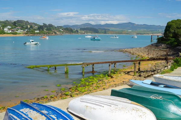 Isla Sur Nueva Zelanda pueblo pesquero de Moeraki — Foto de Stock