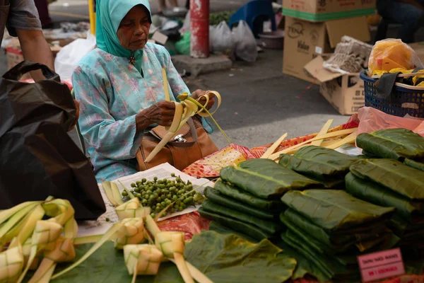 Kota Kinabalu vasárnap Gaya utcai piac — Stock Fotó