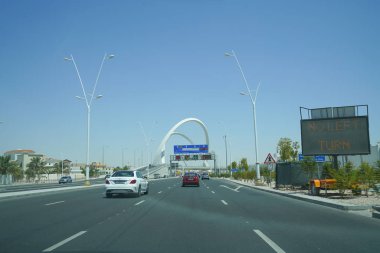 Qat Lusail Highway kemer kemer üzerinde Anıt kemerler büyük anıt