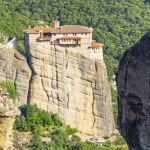 Geologi och enorma stenar Meteora.