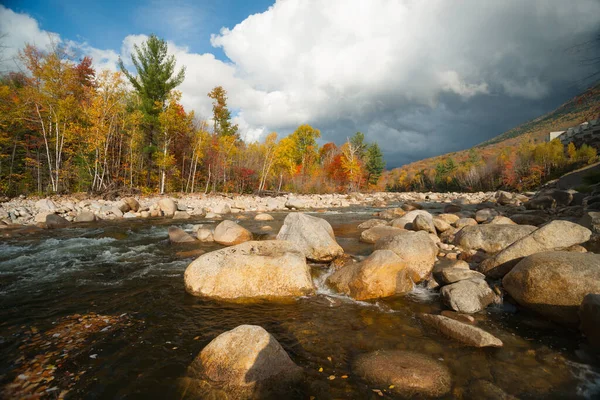 Korlátozott Festői Pemigewasset Folyó Alapja Loon Mountain Lincoln New Hampsire — Stock Fotó