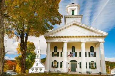 Newfane USA - 11 Ekim 2014; Windham Couty Court House New Fane, Vermont, ABD.