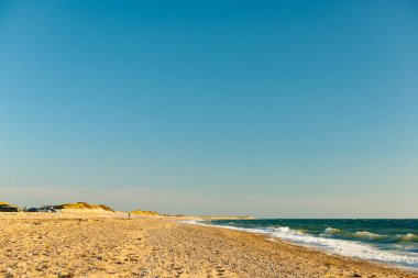 National Seashore Beach Cape Cod USA 'deki geniş ve geniş sahil plajı..