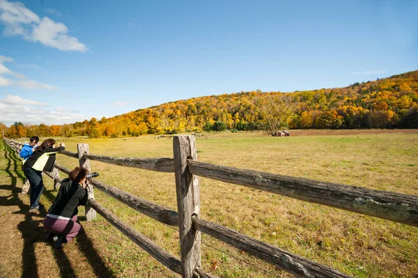 Kent États Unis Octobre 2014 Trois Touristes Arrêtent Sur Route — Photo