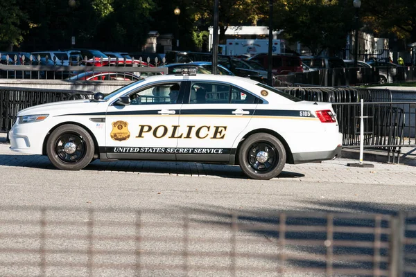Washington Usa Octobre 2014 Scène Rue Avec Une Voiture Police — Photo