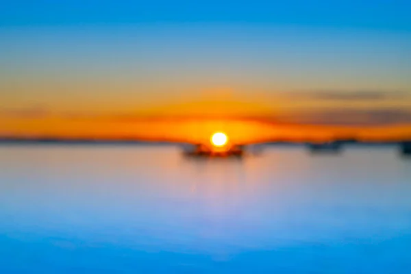 Abstract Opzettelijke Defocus Kustachtergrond Voor Reizen Kusteffecten Gebruik Zonsopgang Boven — Stockfoto