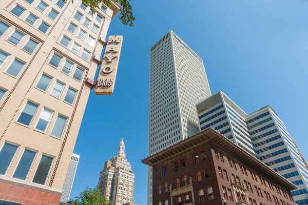 Tulsa Eua Setembro 2015 Moderno Edifício Alto Centro Cidade Tulsa — Fotografia de Stock