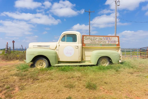 Clinton Eua Setembro 2015 Caminhão Vintage White Dog Cafe Com — Fotografia de Stock