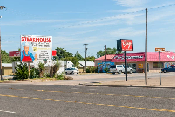 Shamrock Usa Septiembre 2015 Gran Letrero Carretera Promocionando Steakhouse Ver — Foto de Stock