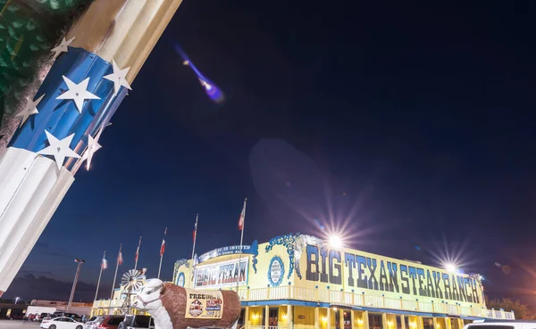 Amarillo Amerikai Egyesült Államok Szeptember 2015 Megvilágítva Éjszaka Big Texan — Stock Fotó