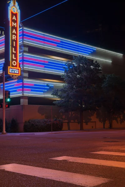 Amarillo Eua Setembro 2015 Brilhante Colorido Estilo Retro National Bank — Fotografia de Stock