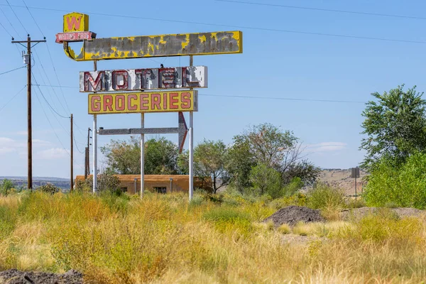 San Fidel Nuevo México Septiembre 2015 Señal Whiting Bros Motel — Foto de Stock