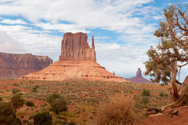 Monument Valley Estruturas Imponentes Afloramentos Rochosos Geológicos Areia Vermelha Deserto — Fotografia de Stock