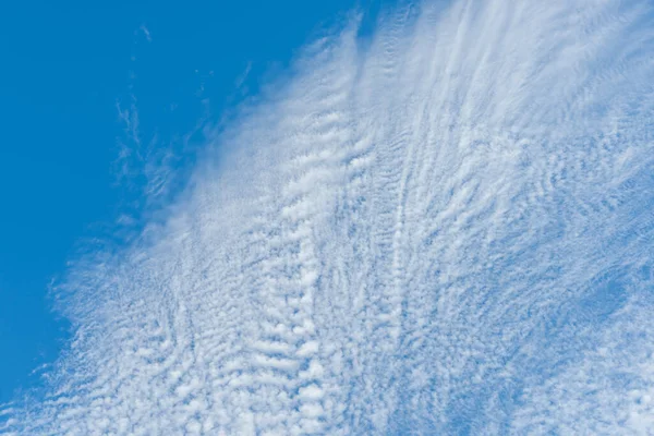 Formación Nubes Ccirrocumulus Sobre Cielo Azul Como Fondo Naturaleza —  Fotos de Stock