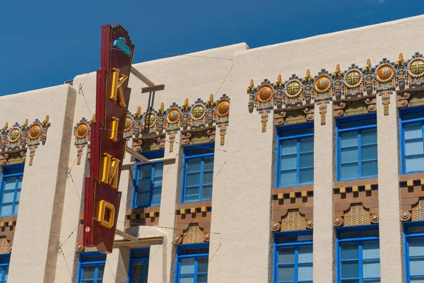 Albuquerque Usa 2015 Szeptember Kimo Színház Külső Homlokzatának Történelmi Nevezetességeknek — Stock Fotó