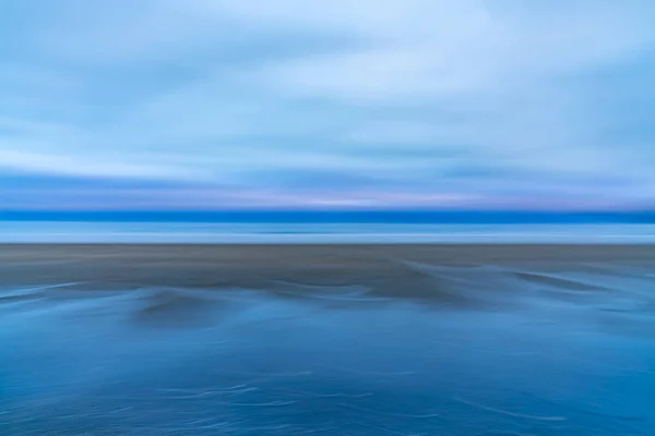 Mouvement Abstrait Côtier Flou Matin Effet Lumière Sur Plage Onetangi — Photo