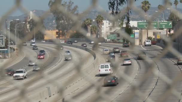 Cerca de auto-estrada de Hollywood — Vídeo de Stock