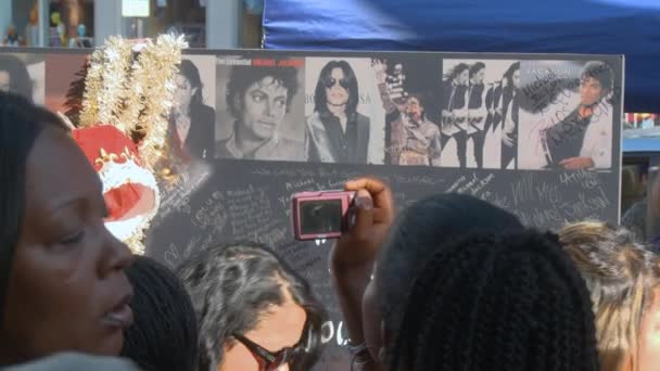 RIP Michael Jackson Ventilador Mural — Vídeo de stock